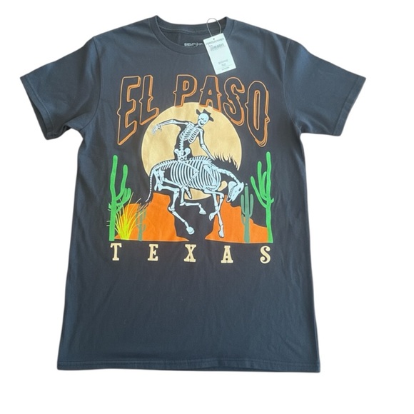 Nordstrom Graphic Tee El Paso Texas Skeleton Print Small NWT - Picture 2 of 3